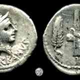Moneda romana de C. Norbano Flacco